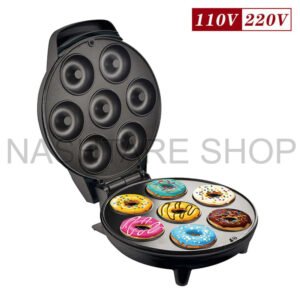kf-Se940bf7da24a4177bc5e12b17f5f3a54U-1200W-Electric-Donut-Maker-Breakfast-Machine-Non-Stick-7-Holes-Doughnut-Makers-for-Kids-Household-Multi Electric Donut Maker | ماكينة دونات كهربائية
