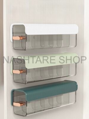 IMG_3415 Wall-mounted laundry organizer with compartments | منظم غسيل مقسم
