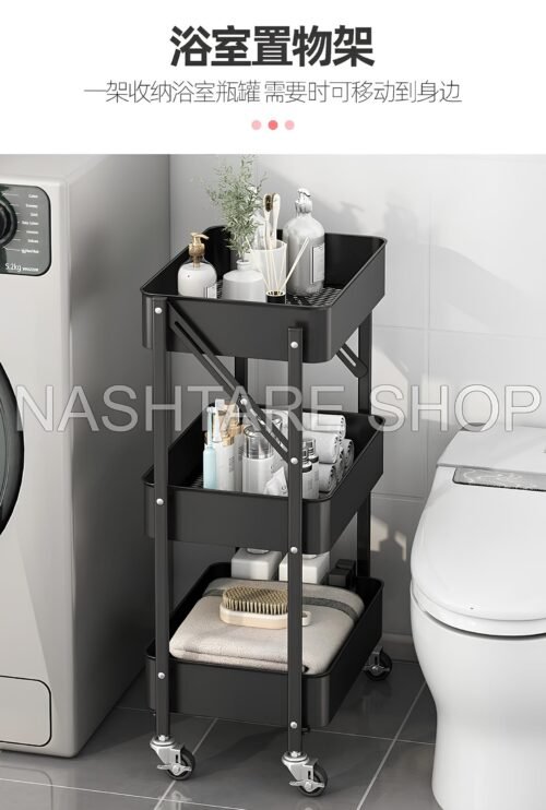 Multi-Layer Storage Trolley Rack | رف متحرك متعدد الطبقات - Image 5