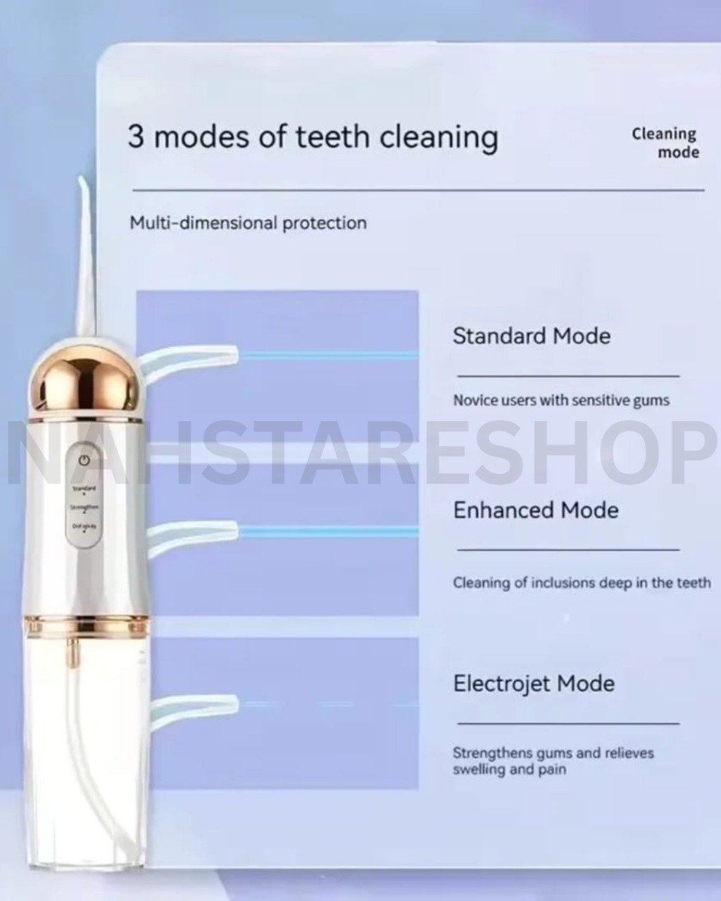 Electric Wireless Water Flosser with 4 Jet Tips | جهاز لاسلكي لتنظيف الفم - Image 4