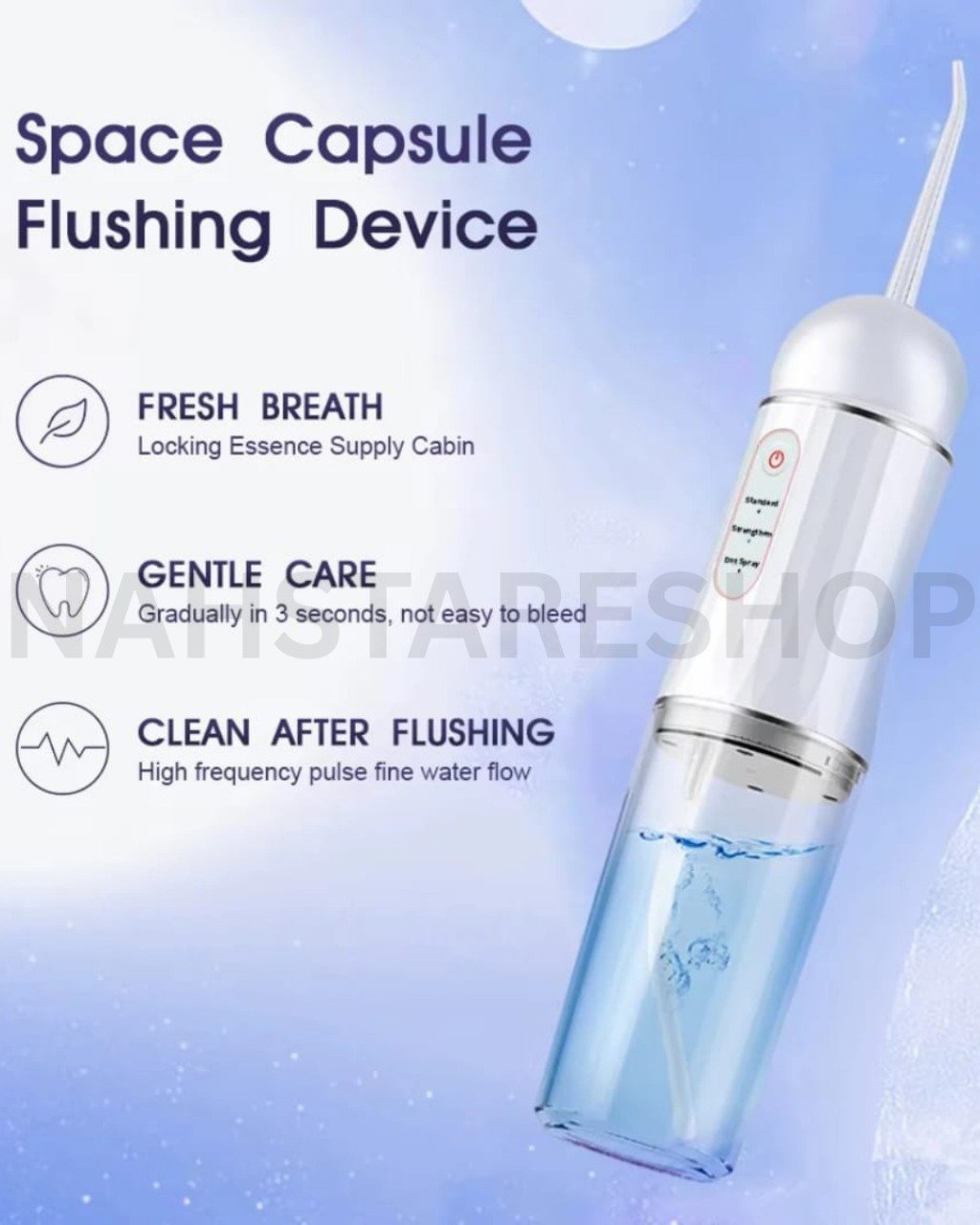 Electric Wireless Water Flosser with 4 Jet Tips | جهاز لاسلكي لتنظيف الفم - Image 2
