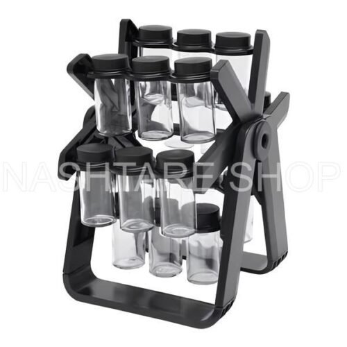Spice Rotating Rack (18 pcs bottles) | طقم بهارات دوار - Image 3