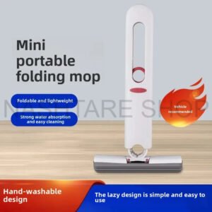 kf-S2619c4cc2d9143778df1cb114c06118bs-Mini-Portable-Hand-Held-Mop-Lightweight-No-Hand-Wash-Required-For-Home-Bathroom-Car-Use-Water Portable Hand-Held Mop | ممسحة يد محمولة