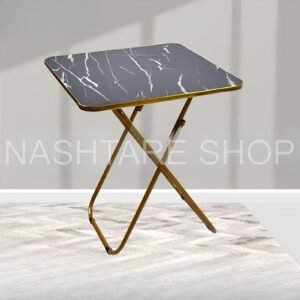 Marble-Print Folding Table | طاولة قابلة للطي