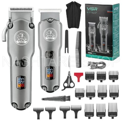 VGR 675 Hair Trimmer Combo Rechargeable & Waterproof | مجموعة ماكينة قص الشعر مقاومة للماء وقابلة للشحن