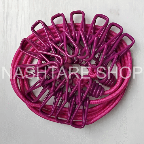 Retractable Clothesline with Clips | حبل غسيل قابل للسحب بمشابك - Image 4