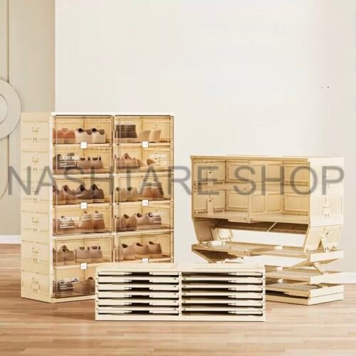 IMG_3443 Folding Transparent Shoe Cabinet | خزانة أحذية شفافة قابلة للطي