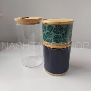 3Pcs Ceramic and Glass Canister Set | طقم 3 عبوات سيراميك وزجاج