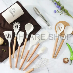 12PCS Silicone Cooking Utensils | طقم أدوات مطبخ سيليكون 12 قطعة
