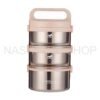 3-Layer Stainless Steel Lunch Box | علبة غداء ثلاث طبقات ستانلس ستيل