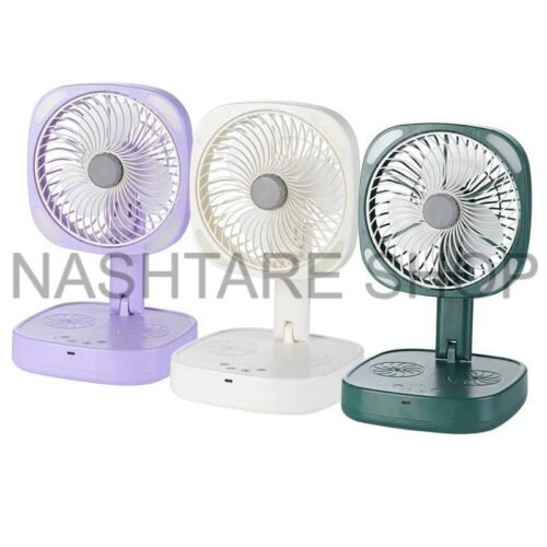 USB Portable desk lamp fan | مروحة دوران مع مصباح