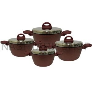 Granite Lava Stone 4-Pot Cookware Set | طقم قدور للطبخ