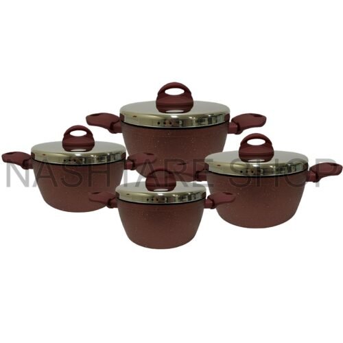 Granite Lava Stone 4-Pot Cookware Set | طقم قدور للطبخ