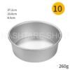 Stainless Steel Round Cake Pan Set (3 Pieces) | مجموعة قوالب كيك دائرية من الستانلس ستيل
