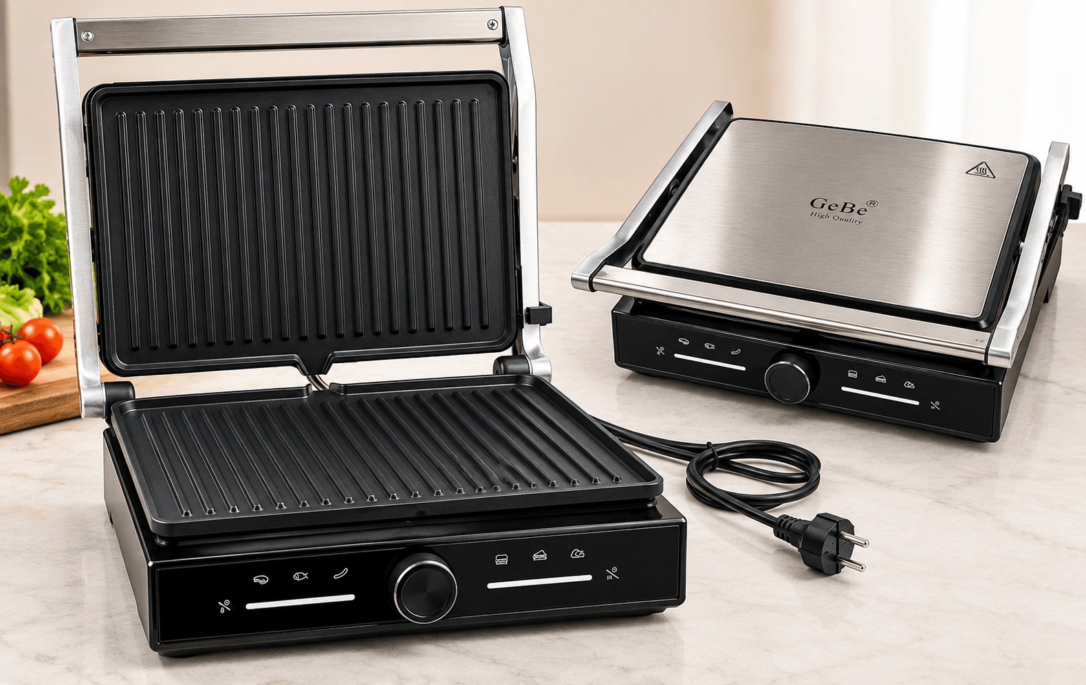 Gebe 2000W Multi-Function Electric Contact Grill | شواية كهربائية متعددة الوظائف 2000 واط