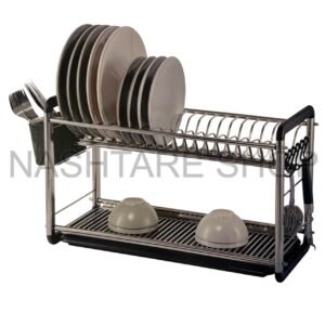 GEBE Premium 2-Layer Stainless Steel Dish Rack | رف صحون مزدوج من الستانلس ستيل عالي الجودة