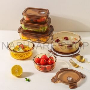 Tupperware Glassware 3-Piece Set | طقم أوعية زجاجية تابر وير 3 قطع