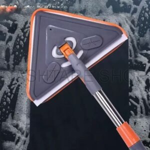 Triangular Microfiber Pad with Silicone Mop | ممسحة مثلثة من  القماش مع سيليكون