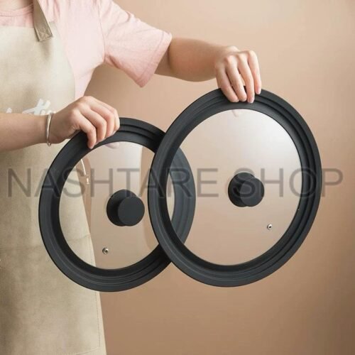 Multi Functional Stepped Silicone Glass Pot Cover | غطاء قدر زجاجي سيليكون متعدد الوظائف