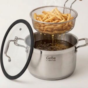 GEBE 304 Stainless Steel Deep Frying Pot |  طنجرة قلي ستانلس