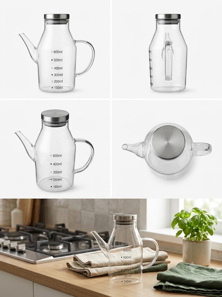 Glass Oil Bottle | زجاجة زيت زجاجية