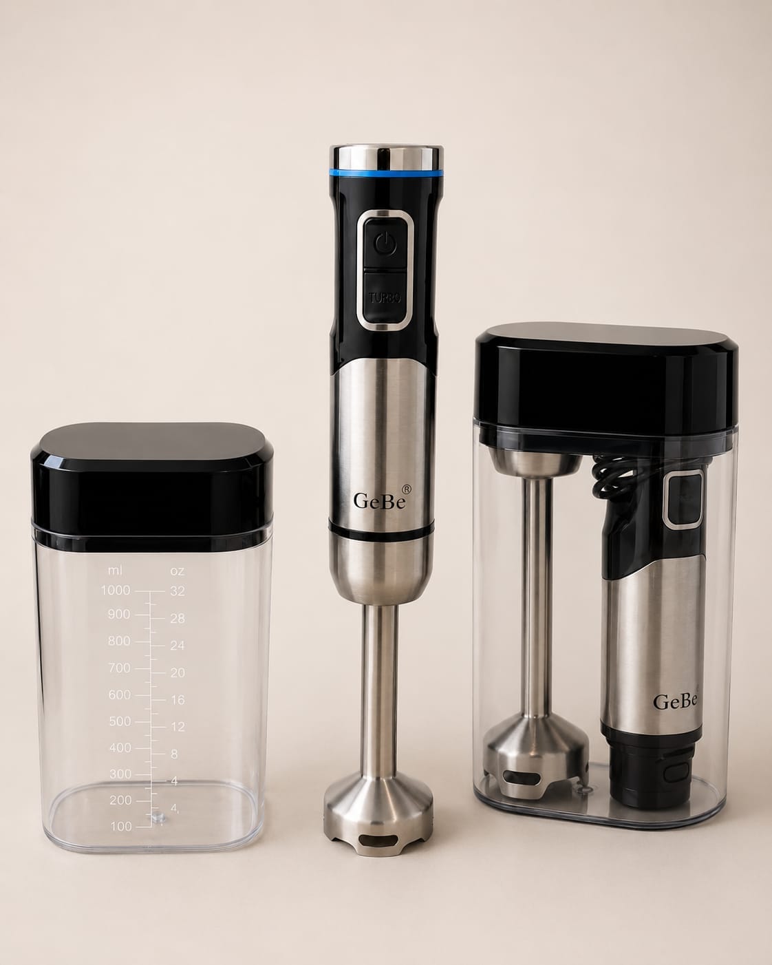 GeBe 1000W Blender 2 in 1 BRH-1016 | خلاط 2 في 1 1000W