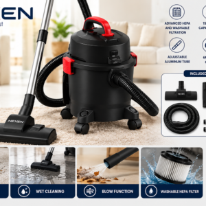 NEXEN Wet & Dry Vacuum Cleaner 1600W | مكنسة كهربائية للشفط الجاف والرطب